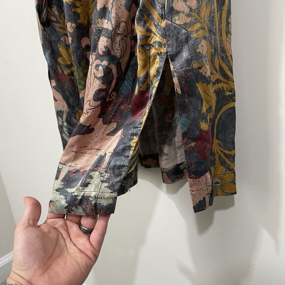 $398 Burning Torch Carlotta Silk Blend Caftan Belted Dress Sz XS Anthropologie - Picture 9 of 11